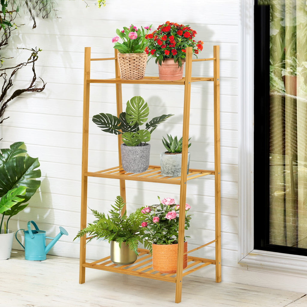 3-Tier Vertical Bamboo Plant Stand