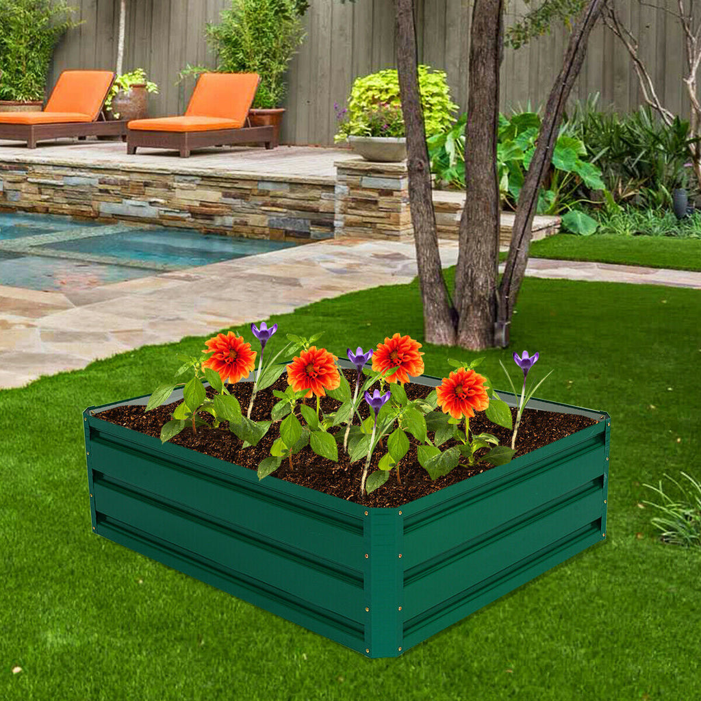 Steel Raised Garden Bed for Vegetables and Flowers